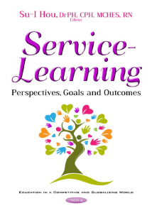 Book jacket for "Service-Learning: Perspectives, Goals, and Outcomes."