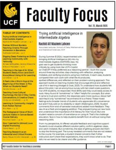 Faculty Focus cover for 2026